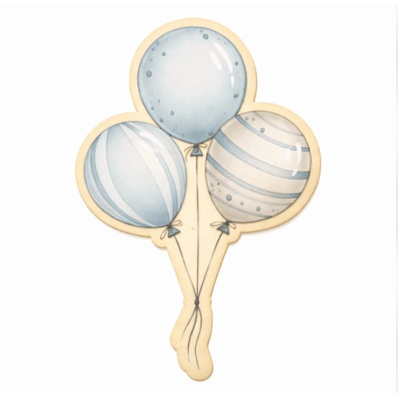 Balloon Cluster Cookie Cutter Only