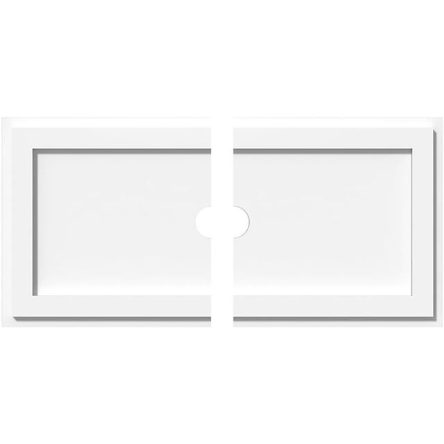 Ekena Millwork CMP26X13RE2-02000 2 in. ID x 9 in. Rectangle Architectural Grade PVC Contemporary Ceiling Medallion - 2 Piece