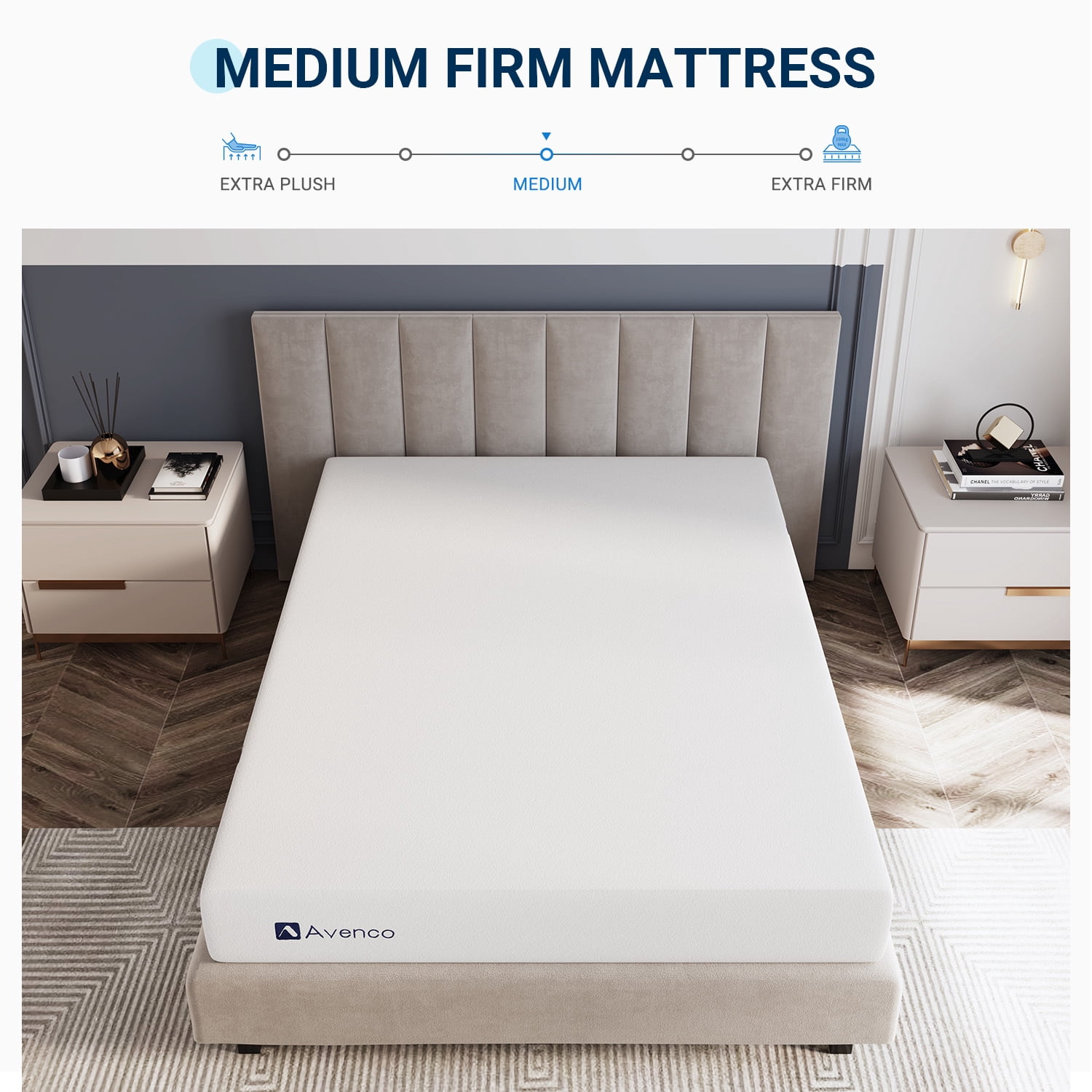 Avenco Airsail 10" Gel Memory Foam Mattress in a Box, King Size