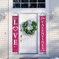 thumbnail image 4 of pathside Valentines Day Door Banner Decorations Happy Valentine Day Porch Sign Love Valentines Hanging Flag Porch Signs Valentines Banners Valentine's Day Party Decorations Supplies, 71 x 12 In, 4 of 5
