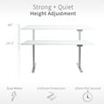 thumbnail image 5 of VIVO Electric 60" x 30" Desk, Full Pad, White Hidden Cable Tabletop, Gray Frame, 5 of 8