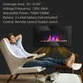 thumbnail image 6 of 28.5" 1500W Wall-Mounted Electric Fireplace, 750/1500W Heater with Realistic Flame Effect & 7-Color LED Backlight, Black, for Rooms Up to 215 Sq.Ft., 6 of 9