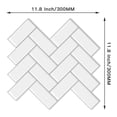 thumbnail image 2 of CHAO Papel pintado autoadhesivo para azulejos, color blanco, 30 x 30 cm, estilo mosaico, adhesivo de pared, película decorativa impermeable para azulejos de baño y cocina, 2 of 3