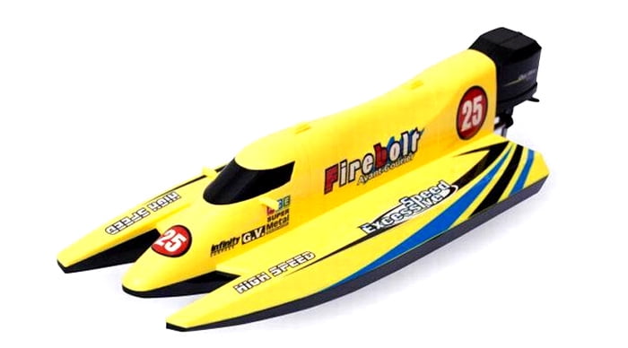 Gree... Balaenoptera Musculus Racing Boat Toy Azimport B18 Green Yellow 23 in 