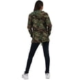 thumbnail image 4 of Ma Croix Womens Hooded Satin Lined Anorak Jacket Plus Size Safari Military Parka, 4 of 8