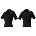 thumbnail image 2 of YONGHS Men 15mm Neoprene Wetsuits Top Short Sleeve Rash Guard Shirts Professional Swimwear Black S, 2 of 10