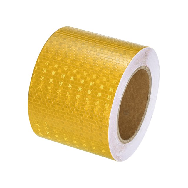 Unique Bargains Reflective Tape, 4' x 66 Ft Waterproof High Visibility Warning Safety Tape, Yellow