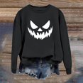 thumbnail image 6 of WEIWEN Halloween Sweatshirt for Women 2026 Funny Pumpkin Face Printed Crewneck Long Sleeve Tops Women's Clothing Dressy Casual Fall Outfits for Women Sweaters Black, S, 6 of 6