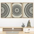 thumbnail image 2 of PixonSign Framed Canvas Print Wall Art Set Geometric Indian Mandala Polygon Pattern Abstract Shapes Illustrations Modern Art Minimalism Decorative for Living Room, Bedroom, Office - 16"x24"x3 NATURAL, 2 of 5
