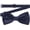 Dark Navy Blue-Adult bow tie, variant on AWAYTR Unisex Adjustable Polyester Suspenders, Brown, 27"