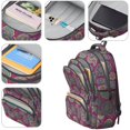 thumbnail image 4 of Paisley and Floral Purple Pattern Cute School Backpack Bag with Padded Back and Adjustable Shoulder Straps 16.9 X 12.6 X 5.9 Inches, 4 of 5