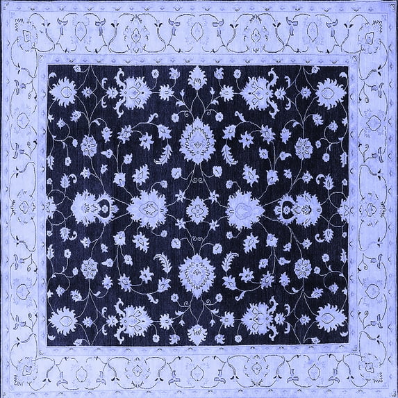 Ahgly Company Indoor Square Oriental Blue Traditional Area Rugs, 5' Square