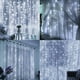 thumbnail image 5 of Cadena de luces para cortina de ventana, 300 LED, 8 modos de iluminación, luces de hadas de cobre con control remoto, alimentación por USB, impermeable para Navidad, dormitorio, fiesta, boda, hogar, j, 5 of 5
