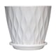 thumbnail image 1 of Zhuge Soporte para macetas de plástico de resina de 2 piezas, soporte para macetas nórdico simple blanco grueso grande verde maceta 15 * 13,5 cm, 1 of 5