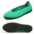 thumbnail image 2 of Zhabtuc Women's Knit Flats, Round Toe Knit Ballet Flats Shoes Mint Green Size 8.5, 2 of 5