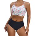 thumbnail image 1 of YDLCAFD Easter Women's Fresh Printed Quick Drying Strap Bikini Split Swimsuit, 1 of 9
