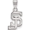 thumbnail image 1 of 14K White Gold 14Kw Logoart San Jose State University Small Pendant (18 X 9) Made In United States 4w005sjs, 1 of 5