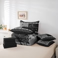 thumbnail image 6 of Erosebridal Retro Damask Flower 7pcs Bedding Comforter Set,Silver Bowknot Queen And King Queen Bedding Sets For Adults,Reversible, 6 of 7