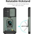 thumbnail image 2 of for Samsung A54 5G Case with Sliding Camera Cover Heavy Duty Protective Galaxy A54 Case with Card Holder Magnetic Rotate Ring Kickstand Phone Case for Samsung A54 5G(Green), 2 of 14