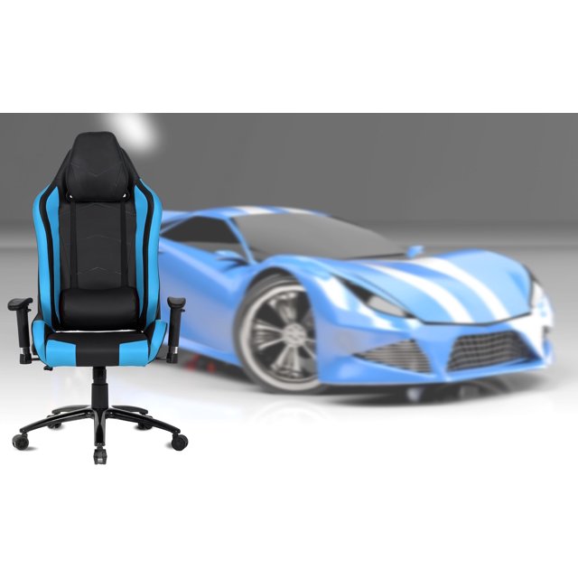 ViscoLogic TIGUAR High Back Sports Style Extra Padded Headrest Ergonomic Swivel Home Office Computer Gaming Chair