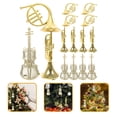 thumbnail image 1 of UPOUART 5 x Curved Trumpets Music Instrument Ornament Assorted Color For DIY Craft, 1 of 7