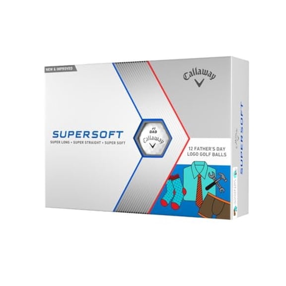 Callaway Supersoft 2023 Golf Balls (Father's Day Logos, 12pk) Super Long NEW & IMPROVED
