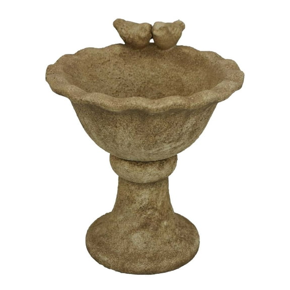 Ivina Bird Bath Feeder, Brown Terracotta, Cute Decorative, 12 Inch