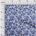 thumbnail image 2 of oneOone Velours Bleu Tissu Floral Rétro Matière de Robe Tissu Imprimé Tissu au Mètre 58 Pouces de Large, 2 of 5
