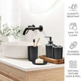 thumbnail image 3 of Cerbior 6 Plastic Bathroom Linen & Accessory Set, Black, 3 of 8