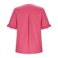 thumbnail image 7 of Wlynlyn Plus Size Tops for Women Dressy Casual Blouses Ruffle Short Sleeve V Neck Tunic Tops(XX-Large), 7 of 7