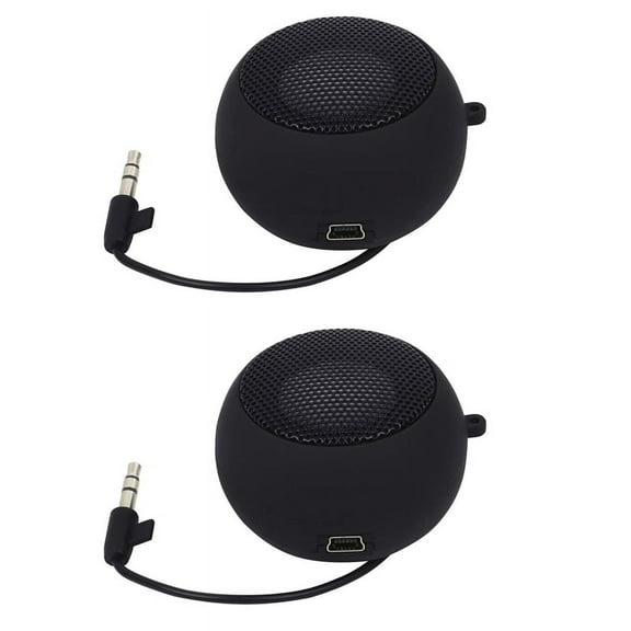 2X Mini Speaker Portable Rechargeable Travel Speaker with Aux Input Wired 3.5mm Headphone