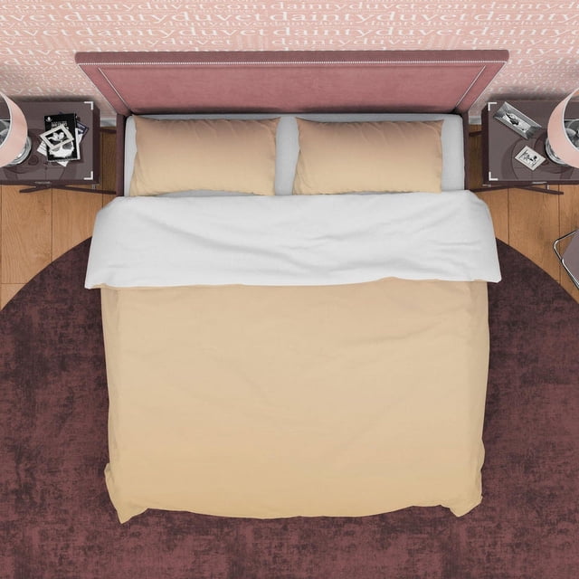 Gradiente Beige Otoño Funda Nórdica Otoño Juego de Cama, Colores Neutros Estética