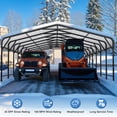 thumbnail image 5 of NETAJE 20'x40' Outdoor Heavy-Duty Metal Carport with Enhanced Base & Galvanized Steel Roof for Car, Boats and Truck, 5 of 8