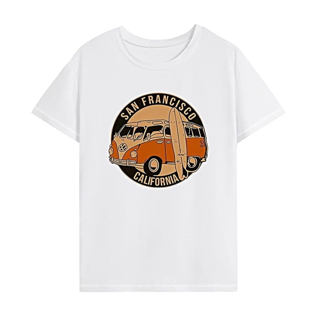 Camiseta básica de verano con cuello redondo para mujer, para viajes de vacaciones, regalo del día de San Valentín SG