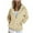 Beige, variant on Ohufall Hoodies for Women, Sweatshirt for Women Fashion Women's Zipper V-Neck Pullover Tops Long Sleeve Hooded Blouse Sweatshirt