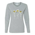 thumbnail image 2 of Wild Bobby, Faith Hope Love Daisy Flower Christian God Religious, Inspirational/Christian, Women Graphic Long Sleeve Tee, Heather Grey, X-Large, 2 of 3