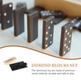 thumbnail image 2 of juego de bloques de dominó de madera negros, juego de bloques de juguete apilables, juegos de mesa de dominó, 2 of 5