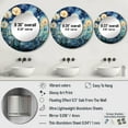 thumbnail image 4 of Designart "Blue Dandelion landscape Pointillism Dot II" Dandelion Round Mirror Wall Décor Traditional - Large White Round Mirror - Round Mirror 23" x 23" Inch, 4 of 5