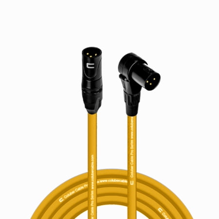 Coluber Cable 3-Pin M-Right Angle Balanced XLR Cable - Premium Cord 15ft