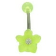thumbnail image 2 of Acrylic Flower Belly Ring Navel Ring, 2 of 4