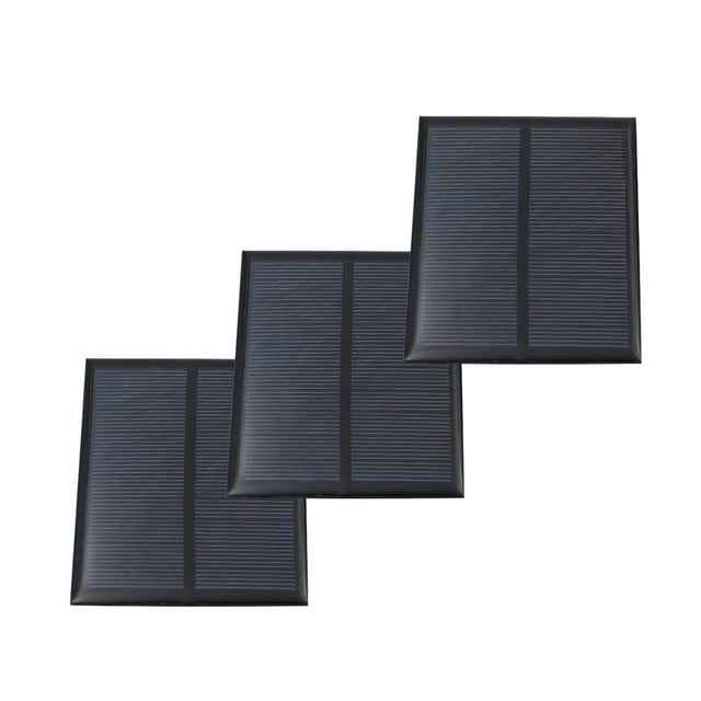 Treedix 3pcs 5V 200mA Polysilicon Solar Panel Glue Solar Cell Battery Charger DIY Solar Product Mini Small Solar Panel Module Kit Polycrystalline Silicon Encapsulated in Waterproof Resin (200mA)