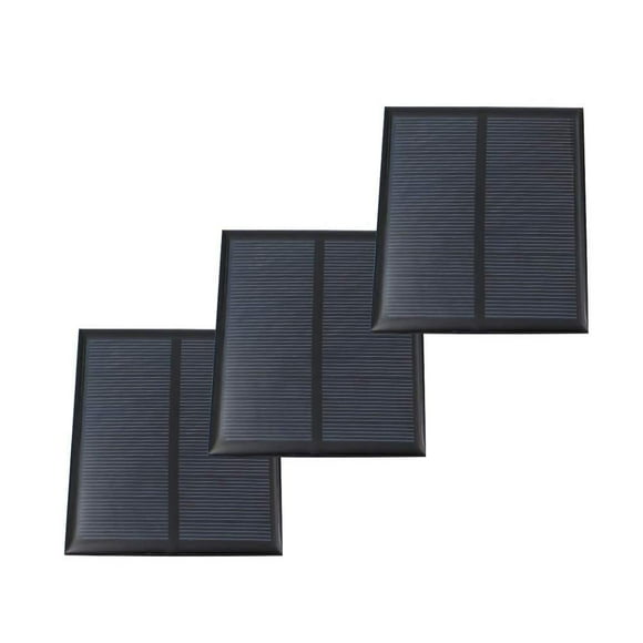Treedix 3pcs 5V 200mA Polysilicon Solar Panel Glue Solar Cell Battery Charger DIY Solar Product Mini Small Solar Panel Module Kit Polycrystalline Silicon Encapsulated in Waterproof Resin (200mA)