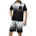 thumbnail image 6 of GERsome Men's 2 Piece Pajamas Sets Short Sleeve Button Down Sleepwear and Shorts Soft Loungewear Sets with Pockets S-2XL, 6 of 6