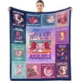 thumbnail image 2 of Axolotl Gifts, Axolotl Blanket for Girls, Axolotl Gifts for Girls, Gifts for Axolotl Lovers, Axolotl Theme Gifts for Birthday Christmas, Axolotl Stuff Soft Fleece Flannel Throw Blanket 50"X60", 2 of 6