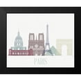thumbnail image 2 of Fab Funky 18x15 Black Modern Framed Museum Art Print Titled - Paris Skyline, 2 of 5