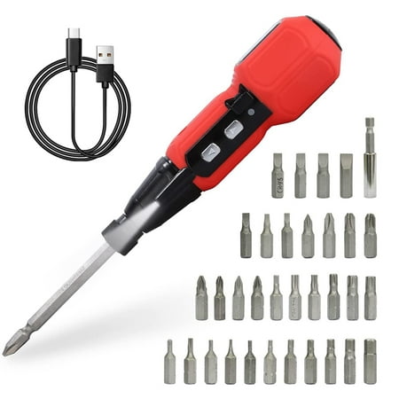 

Cordless Screwdriver 3.6V 900MAh - Battery USB Charging Portable Power Screwdriver with LED Work Light