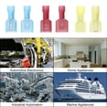 thumbnail image 5 of Uxcell 150PCS Conector Hembra en Forma de Pala 22-18 AWG Nylon Desconexión Rápida Roja, 5 of 5