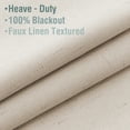 thumbnail image 4 of H.VERSAILTEX Natural Linen Blackout Curtains Set of 2 Panels, 100% Completely Blackout Curtains for Sliding Glass Door/Patio (52" x 96", Natural), 4 of 6