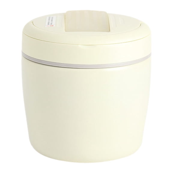 Hot Food Container, Leakproof Wide Mouth Stainless Steel Vacuum Insulated Food Jar, 304 Stainless Steel Soup Container with Portable Handle,Leak Proof Bento Lunch Box Thermos Food Jar(Beige-1.2L)