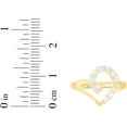 thumbnail image 5 of Floreo 10k Yellow Gold 13mm Curved Heart CZ Ring, Sizes 4 - 10, 5 of 5